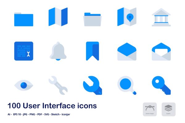100枚用户界面设计双色调扁平化图标素材 User Interface Accent Duo Tone Flat Icons缩略图 100枚用户界面设计双色调扁平化图标素材 User Interface Accent Duo Tone Flat Icons