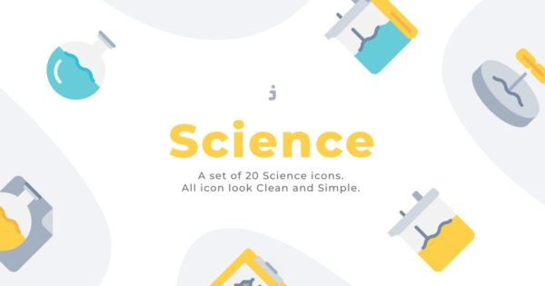 20枚自然科学主题扁平化矢量图标素材 20 Science icons – Flat缩略图 20枚自然科学主题扁平化矢量图标素材 20 Science icons – Flat