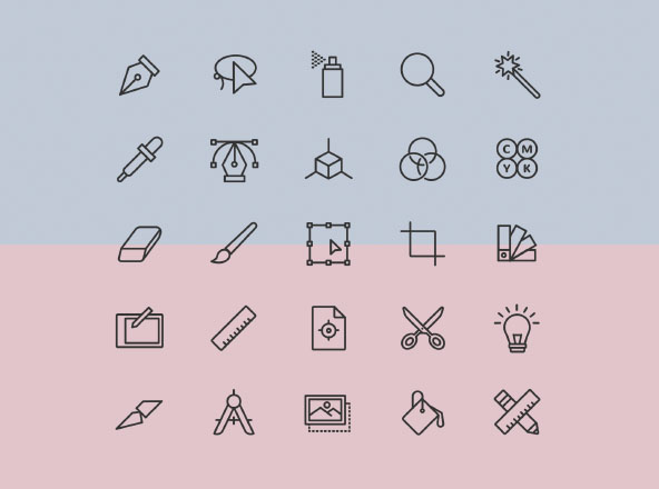 25枚简单图形设计矢量图标 25 Simple Graphic Design Icons缩略图 25枚简单图形设计矢量图标 25 Simple Graphic Design Icons