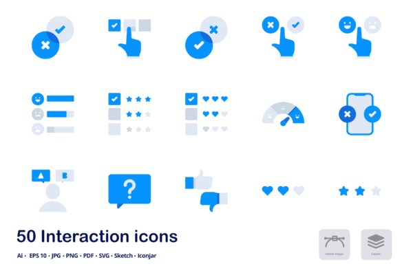 交互动作双色调扁平化矢量图标 Interactions Accent Duo Tone Flat Icons缩略图 交互动作双色调扁平化矢量图标 Interactions Accent Duo Tone Flat Icons