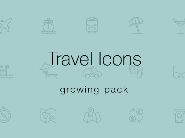 旅行主题矢量线性图标素材 Travel Icons – Illustrator缩略图 旅行主题矢量线性图标素材 Travel Icons – Illustrator
