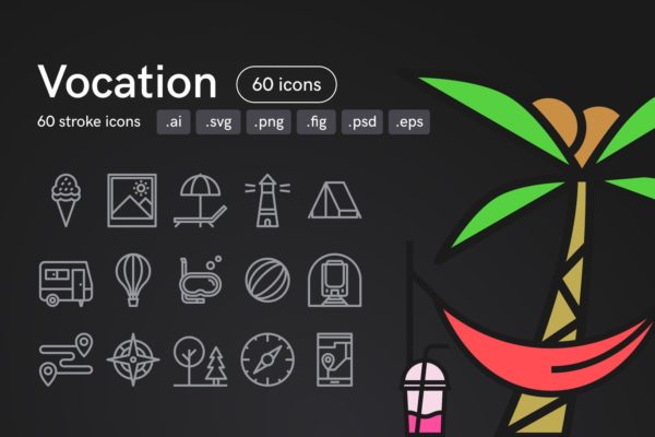 60枚职业职场相关矢量图标素材 Vocation Icons (60 Icons)缩略图 60枚职业职场相关矢量图标素材 Vocation Icons (60 Icons)