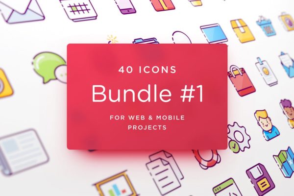网站&APP应用UI设计图标素材 UI Icons. Bundle #1.缩略图 网站&APP应用UI设计图标素材 UI Icons. Bundle #1.