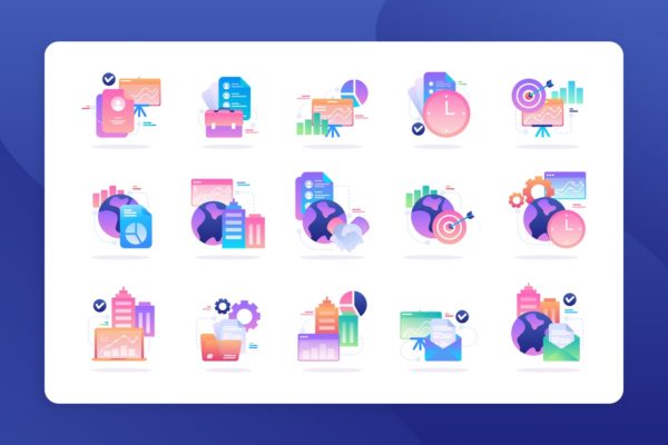 商业主题矢量图标素材 Business – Icon Illustration缩略图 商业主题矢量图标素材 Business – Icon Illustration