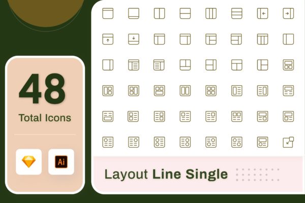 Line Senja图标系列:界面设计布局矢量线性图标 Line Senja – Layout缩略图 Line Senja图标系列:界面设计布局矢量线性图标 Line Senja – Layout