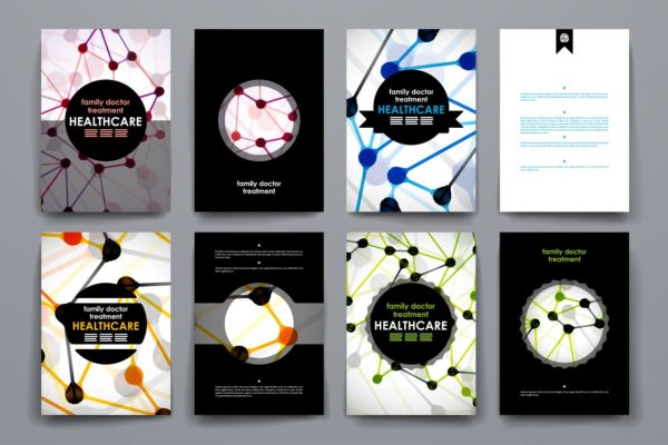 健康主题信息宣传小册子模板 Healthcare Brochures templates