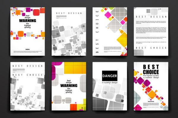 37款格子抽象图形背景小册子模板 37 Abstract Brochures