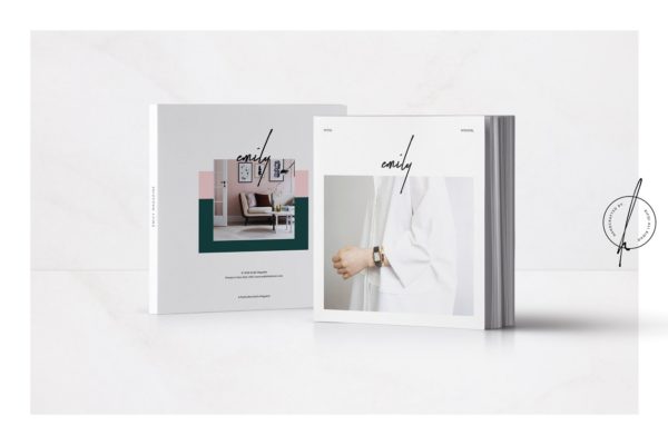 极简主义时尚生活与旅游杂志模板 Emily Magazine
