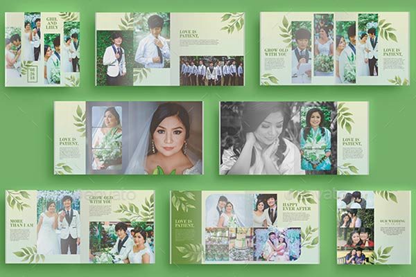 正方形婚纱照相册模板下载 Wedding Album V.1 [psd]
