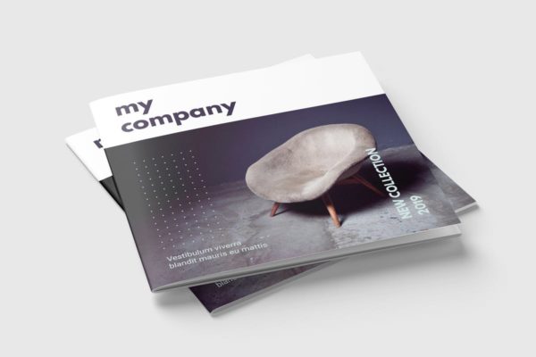 方形杂志画册设计AI模板 Square Magazine or Brochure Template