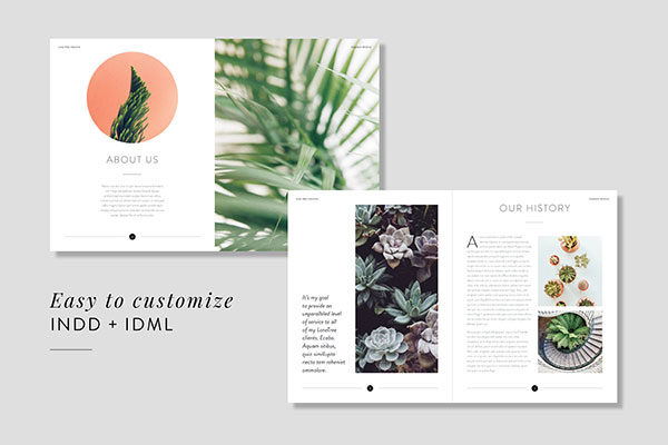 时尚专业的公司宣传画册模板 Minimal Company Profile + Brochure [indd]