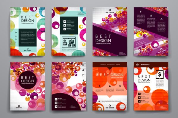 多彩抽象几何杂志画册模板 Colourful brochure templates缩略图 多彩抽象几何杂志画册模板 Colourful brochure templates