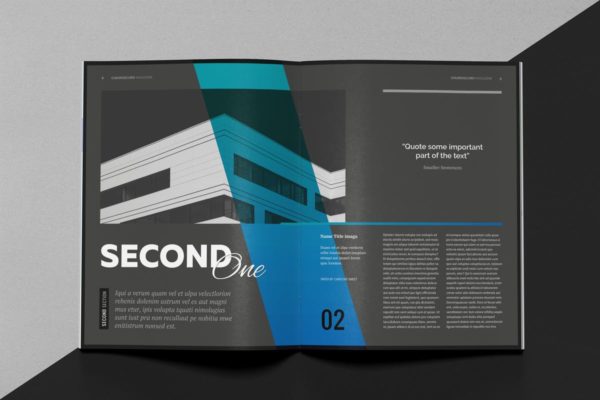 明暗对照法设计风格杂志模板 Chiaroscuro Magazine Template