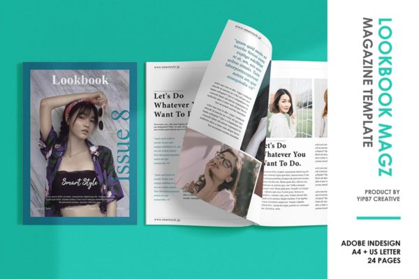 时尚杂志服装产品目录设计模板 Lookbook – Fashion Magazine