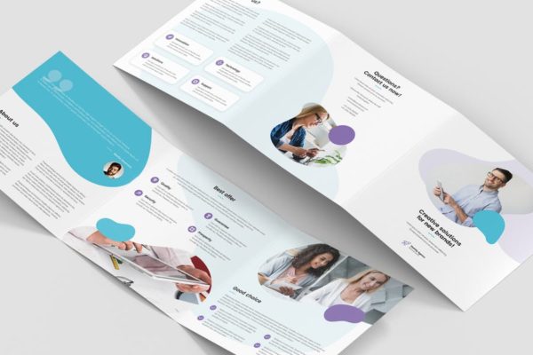 方形三折页企业/机构/组织宣传册设计模板 Brochure – StartUp Agency Tri-Fold Square缩略图 方形三折页企业/机构/组织宣传册设计模板 Brochure – StartUp Agency Tri-Fold Square