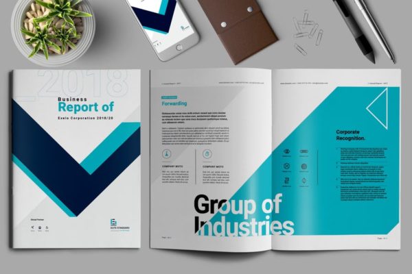 2019年优秀企业年度报告/企业年报设计模板 Report Brochure缩略图 2019年优秀企业年度报告/企业年报设计模板 Report Brochure