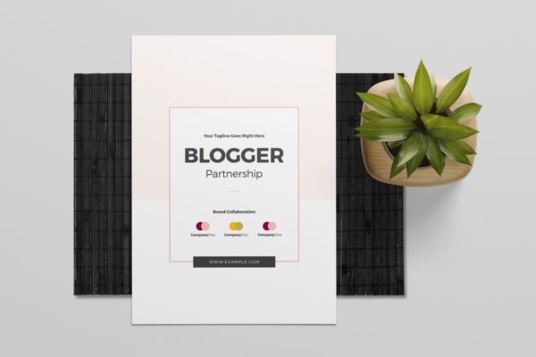 博客网站简介商务合作INDD画册设计模板 Blogger Partnership Template缩略图 博客网站简介商务合作INDD画册设计模板 Blogger Partnership Template