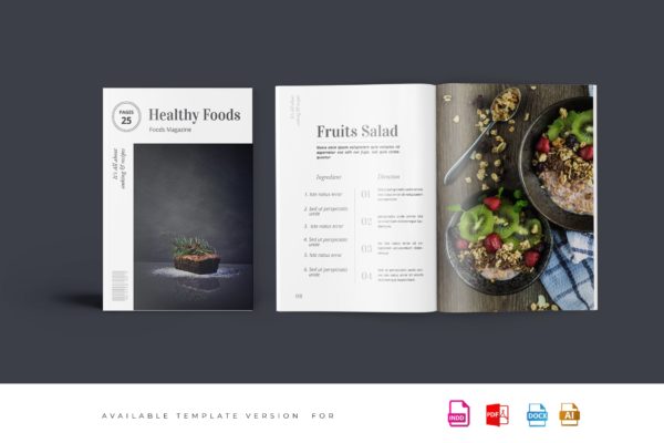 高端美食杂志排版设计模板 Food Magazine Template缩略图 高端美食杂志排版设计模板 Food Magazine Template