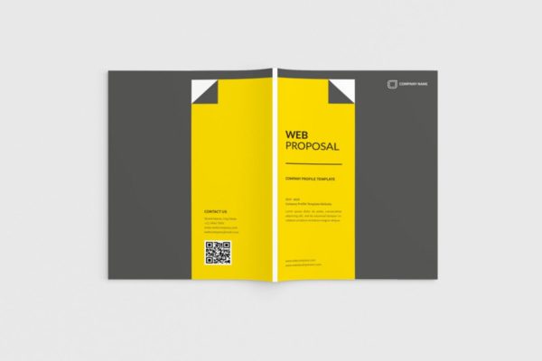 网站规划书/解决方案设计模板 Webvice – A4 Web Proposal Template