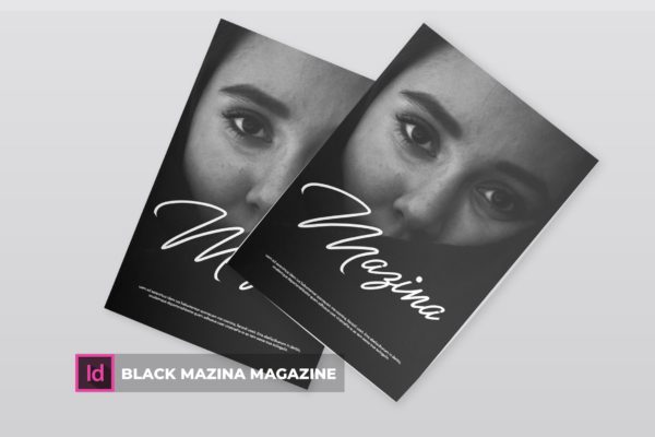 人物摄影杂志排版设计模板 Black Mazina | Magazine Template缩略图 人物摄影杂志排版设计模板 Black Mazina | Magazine Template