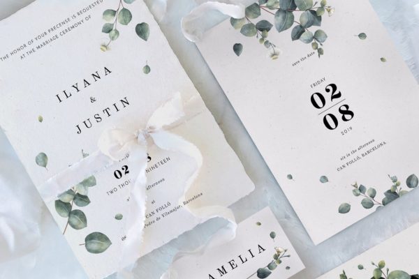 桉树树叶装饰婚礼设计套件 Eucalyptus Foliage Wedding Suite