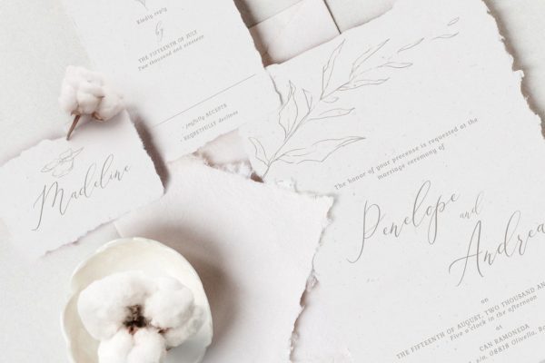 高雅花卉图案婚礼邀请函设计模板 Elegant Floral Wedding Suite