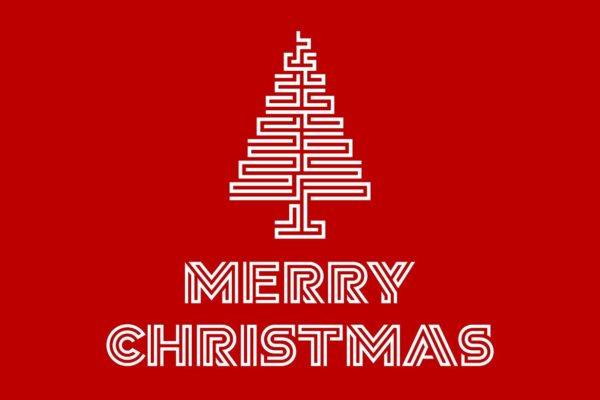 简约创意圣诞主题贺卡矢量设计模板 Merry Christmas Greeting Card design