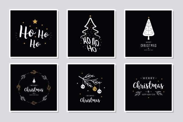 圣诞节祝福方形贺卡矢量设计模板集 Christmas Greetings Vector Square Card Set缩略图 圣诞节祝福方形贺卡矢量设计模板集 Christmas Greetings Vector Square Card Set