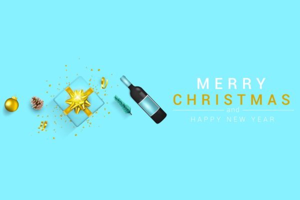 圣诞节&新年祝福主题贺卡设计模板v2 Merry Christmas and Happy New Year greeting cards