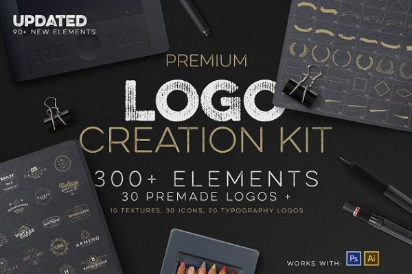 超级创意Logo设计工具包 Logo Creation Kit + Bonus缩略图 超级创意Logo设计工具包 Logo Creation Kit + Bonus