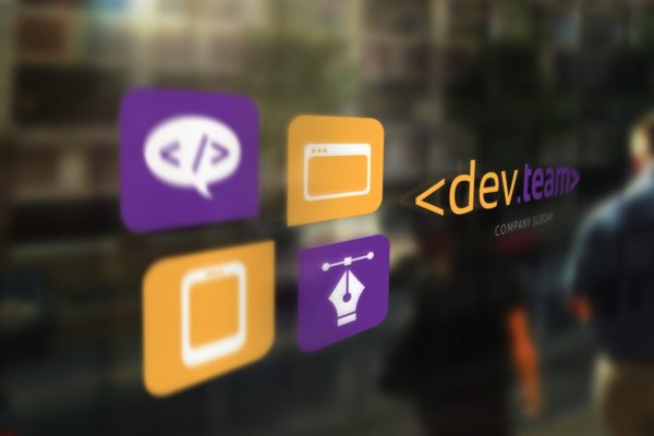 代码编写开发团队Logo模板 Developer Team Logo