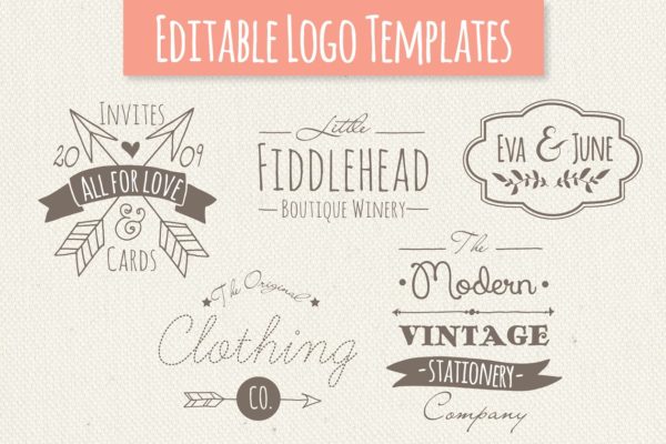 奇思妙想Logo模板合集 Whimsical Logo Templates – Set 4缩略图 奇思妙想Logo模板合集 Whimsical Logo Templates – Set 4