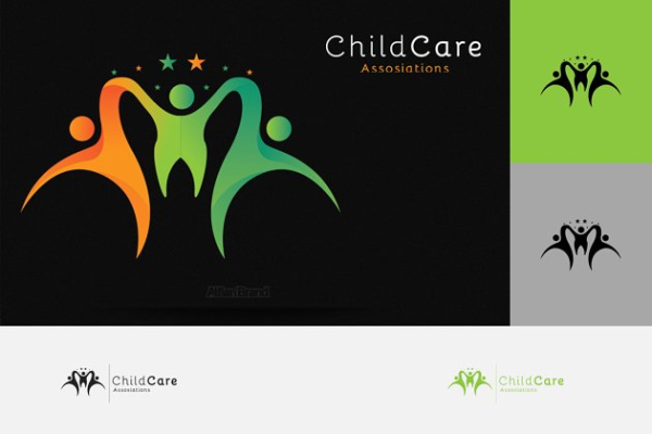 儿童关爱主题Logo模板 Kids Care Logo缩略图 儿童关爱主题Logo模板 Kids Care Logo