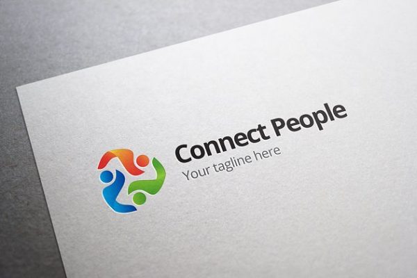 社交媒体主题Logo模板 Social Media People Logo