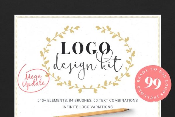 优雅花饰Logo设计套件 Logo Design Kit