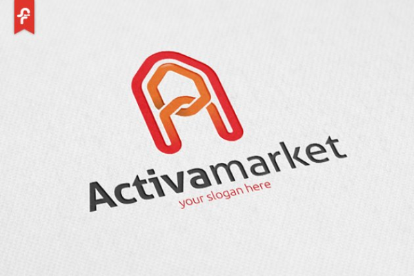 现代独特字母图形logo模板 Activa Market Logo缩略图 现代独特字母图形logo模板 Activa Market Logo