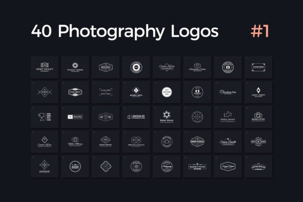 40款多用途摄影Logo模板V.1 40 Photography Logos Vol. 1缩略图 40款多用途摄影Logo模板V.1 40 Photography Logos Vol. 1