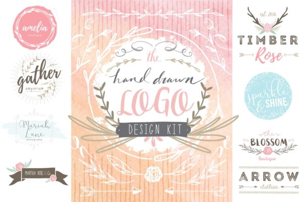 手绘Logo设计工具包 Hand Drawn Logo Design Kit缩略图 手绘Logo设计工具包 Hand Drawn Logo Design Kit
