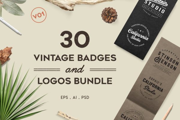 复古徽标&Logo设计模板 Vintage Badges and Logos Bundle V01缩略图 复古徽标&Logo设计模板 Vintage Badges and Logos Bundle V01