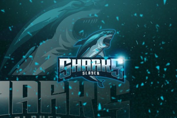 鲨鱼电子竞技吉祥物Logo标志设计模板 Sharks – Mascot & Esport Logo缩略图 鲨鱼电子竞技吉祥物Logo标志设计模板 Sharks – Mascot & Esport Logo