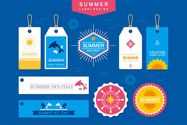 夏季假日主题标签Logo设计素材缩略图 夏季假日主题标签Logo设计素材
