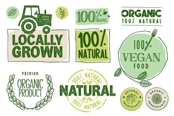 有机食品贴纸和标签设计模板素材 Organic Food Stickers and Labels Collection缩略图 有机食品贴纸和标签设计模板素材 Organic Food Stickers and Labels Collection
