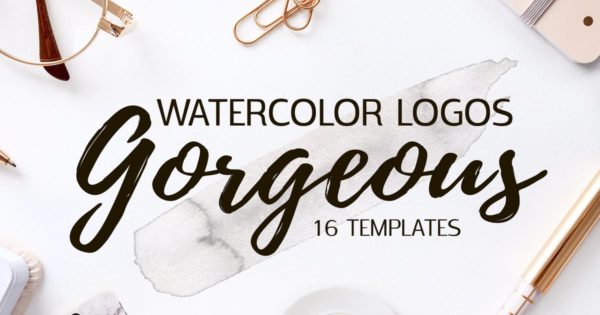 华丽优雅水彩设计风格Logo商标设计模板素材 Gorgeous Watercolor Logo Templates缩略图 华丽优雅水彩设计风格Logo商标设计模板素材 Gorgeous Watercolor Logo Templates