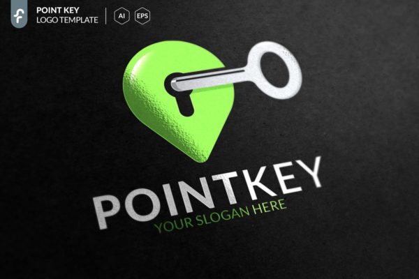 极简核心关键点Logo模板  Point Key Logo