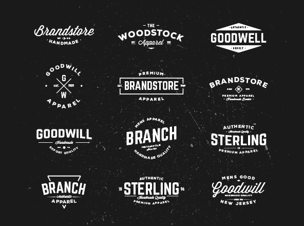 复古Logo徽章设计模板集 Typographic Vintage Badges缩略图 复古Logo徽章设计模板集 Typographic Vintage Badges