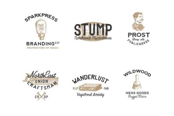 复古美洲Logo模板（第二卷） Vintage Americana Logos (Volume II)