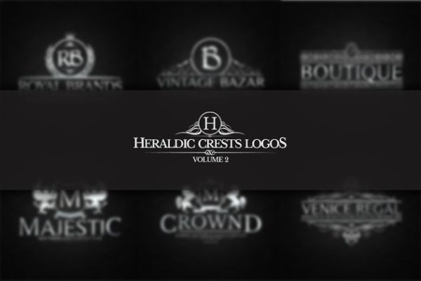 金属感纹章徽章Logo模板 Vol.2 Heraldic Crest Logos Vol.2