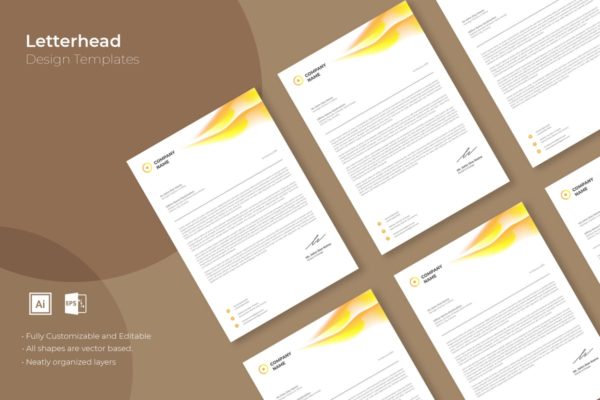 企业品牌VI设计信笺/信头版式模板v43 SRTP- Letterhead Design.43缩略图 企业品牌VI设计信笺/信头版式模板v43 SRTP- Letterhead Design.43