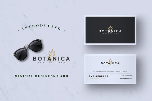 现代极简主义企业名片制作模板v1 Modern Minimalist Business Card Vol. 01