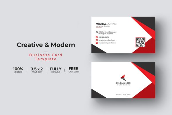 现代创意设计风格企业名片模板 Business Card缩略图 现代创意设计风格企业名片模板 Business Card